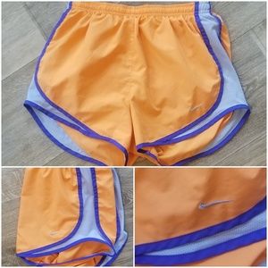 NIKE DRY FIT ATHLETIC SHORTS ORANGE/BLUE